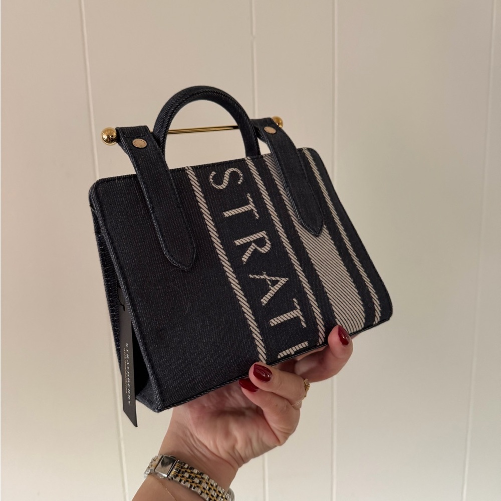 Strathberry Denim Nano Tote Bag - Picture 3 of 7